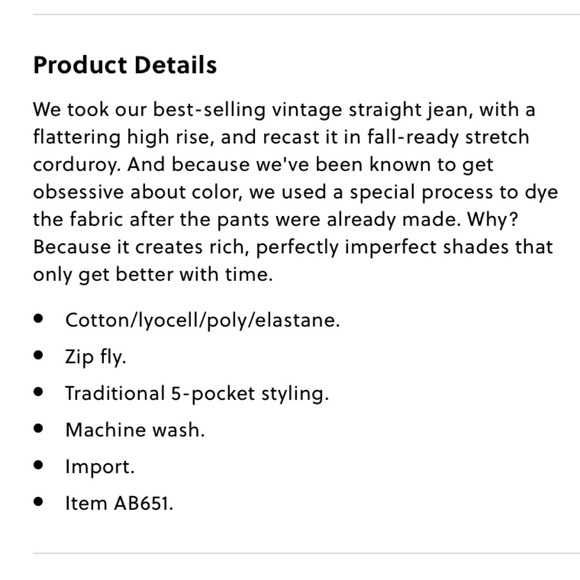 J. Crew Corduroy Straight Pant - Picture 6 of 6